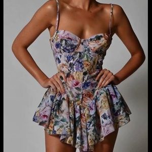 Cider Vintage Multicolor Floral Print Sexy Sling Dress
Cottagecore Dress sz L